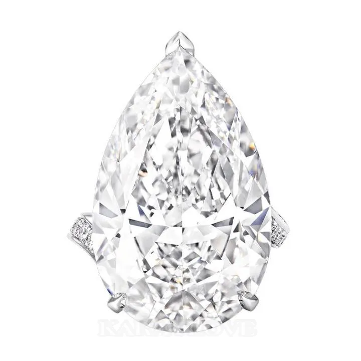 Diamond White Pear Cut Engagement Ring in 925 Sterling Silver