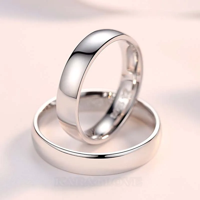 Simple Sterling Silver Couple Rings