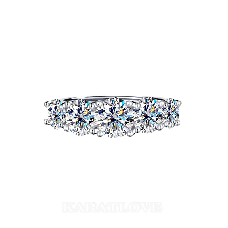 Round Cut Moissanite Diamond White 925 Sterling Silver Art Deco Engagement Ring