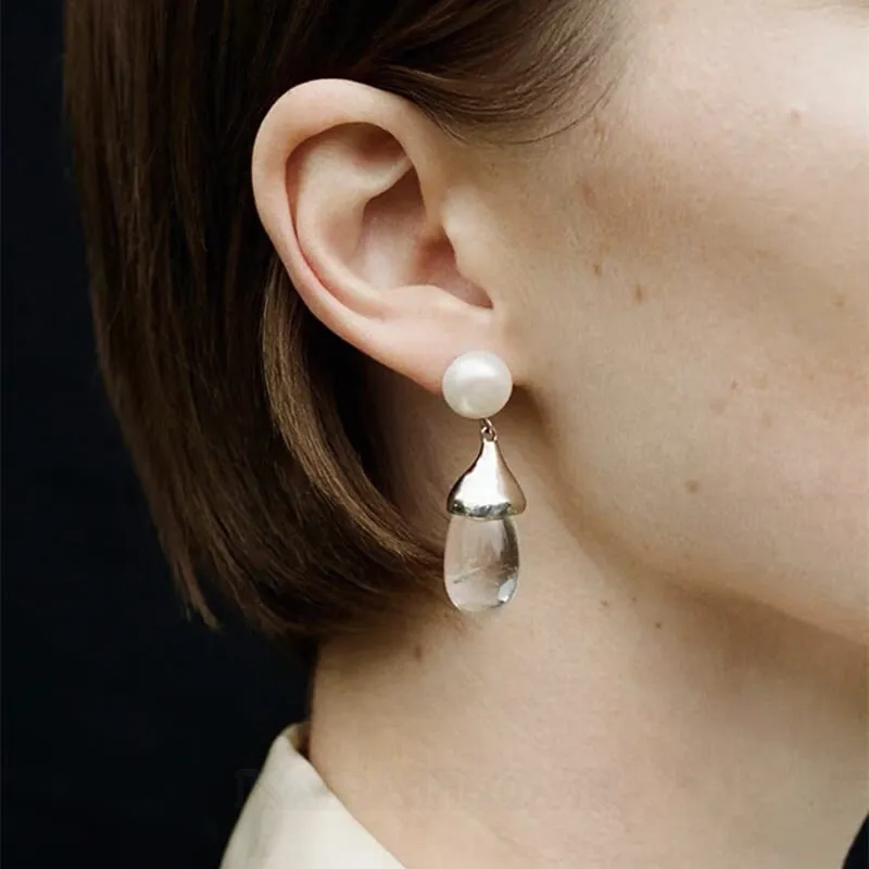Crystal Quartz Drop Earrings Crystal Quartz Drop Earrings