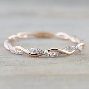 Round Diamond White Women's Band