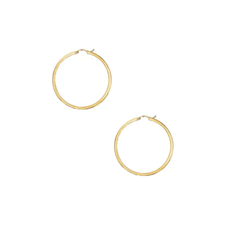Yellow Gold Hoops Earrings