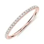 Round Cut Diamond White Sterling Silver Stackable Ring Eternity Wedding Band