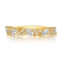 Marquise Cut Diamond White Sterling Silver Yellow Gold Ring