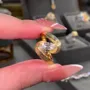Marquise Cut Diamond White Yellow Gold 925 Sterling Silver Engagement Ring