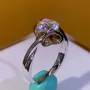 Round Cut Diamond White Art Deco Engagement Ring in 925 Sterling Silver