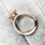 Oval Cut Diamond White 925 Sterling Silver Rose Gold Engagement Ring