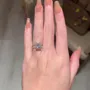 Radiant Cut Diamond White Hidden Halo 925 Sterling Silver Yellow Gold Engagement Ring
