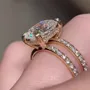Radiant Cut Diamond White Hidden Halo 925 Sterling Silver Yellow Gold Engagement Ring