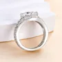 Princess Cut Diamond White Sterling Silver Engagement Ring