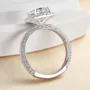Oval Cut Diamond White Sterling Silver Halo Engagement Ring