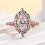 Oval Cut Diamond White Sterling Silver Halo Engagement Ring