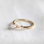 Round Cut Diamond White Sterling Silver Yellow Gold Engagement Ring