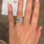 Pear Cut Diamond White Solitaire 3-Piece 925 Sterling Silver Ring Set