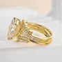 Marquise Cut Diamond White Sterling Silver Ring Set