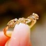 Marquise Cut Diamond White Sterling Silver Yellow Gold Bridal Sets