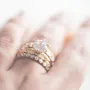 Round Cut Diamond White Gold Bridal Sets in 925 Sterling Silver