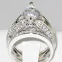 Marquise Cut Diamond White 3-piece Bridal Sets in 925 Sterling Silver