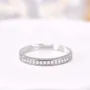 Round Diamond White Sterling Silver Couple Rings