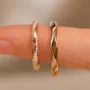 Round Diamond White Sterling Silver Couple Rings
