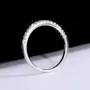 Round Cut Moissanite Diamond White 925 Sterling Silver Wedding Band