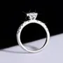 Round Cut Moissanite Diamond White 925 Sterling Silver Classic Engagement Ring