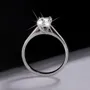 Emerald Cut Moissanite Diamond White 925 Sterling Silver Solitaire Engagement Ring