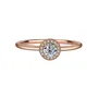 Round Cut Moissanite Diamond White Rose Gold 925 Sterling Silver Halo Engagement Ring