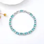 Cyan Crystal 7" Bracelet