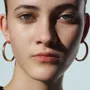 Yellow Gold Hoops Earrings
