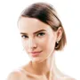 Diamond White 925 Sterling Silver Hoops Earrings