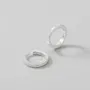 Simple 925 Sterling Silver Hoop Earrings