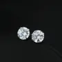 Diamond White 8mm Stud Earrings in Sterling Silver