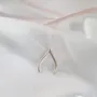 Good Luck Ring Keeper Ring Holder Wishbone Pendant Necklace